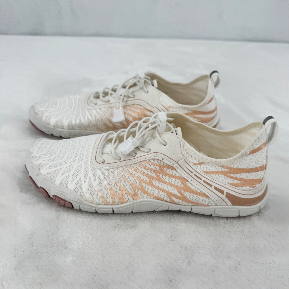 Hike Footwear Lorax Barefoot Shoes Women Sz 8.5/39 White Peach NonSlip Sneakers - Picture 5 of 9